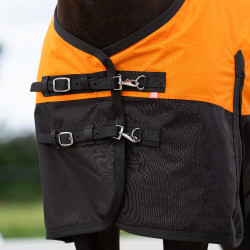 Couverture d'extérieur Imperial Riding Customized sans encolure Orange / marron foncé