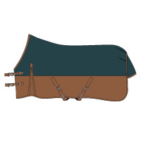 Couverture d'extérieur Imperial Riding Customized sans encolure Vert foncé / fox