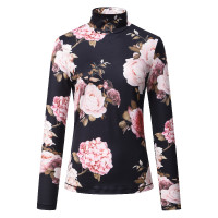Haut col roué Imperial Riding Flora femme Imprimé fleur Motifs Haut col roué Imperial Riding Flora femme Imprimé fleur Motifs