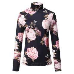 Haut col roué Imperial Riding Flora femme Imprimé fleur Motifs Haut col roué Imperial Riding Flora femme Imprimé fleur Motifs