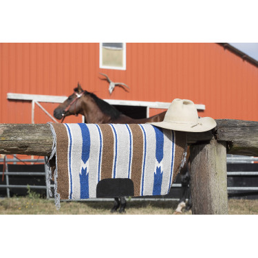 Tapis Navajo coton tissé cuir Tapis Navajo coton tissé cuir