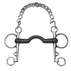 Mors Pelham Feeling caoutchouc droit passage de langue Mors Pelham Feeling caoutchouc droit passage de langue