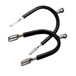 Eperons Feeling Polo inox gainé caoutchouc