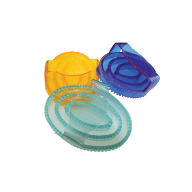 Étrille ovale caoutchouc pailleté enfant Étrille ovale caoutchouc pailleté enfant