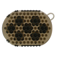 Gant double face étrille et massage Noir