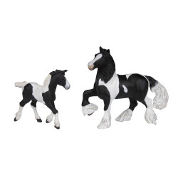 Figurine Poulain Cob irlandais noir Papo Figurine Poulain Cob irlandais noir Papo