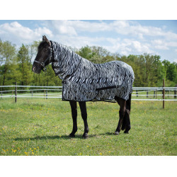Chemise filet Riding World Combo Motif zèbre noir / blanc Multi-couleurs
