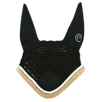 Bonnet chasse-mouches Equithème Polyfun Noir / taupe Bonnet chasse-mouches Equithème Polyfun Noir / taupe