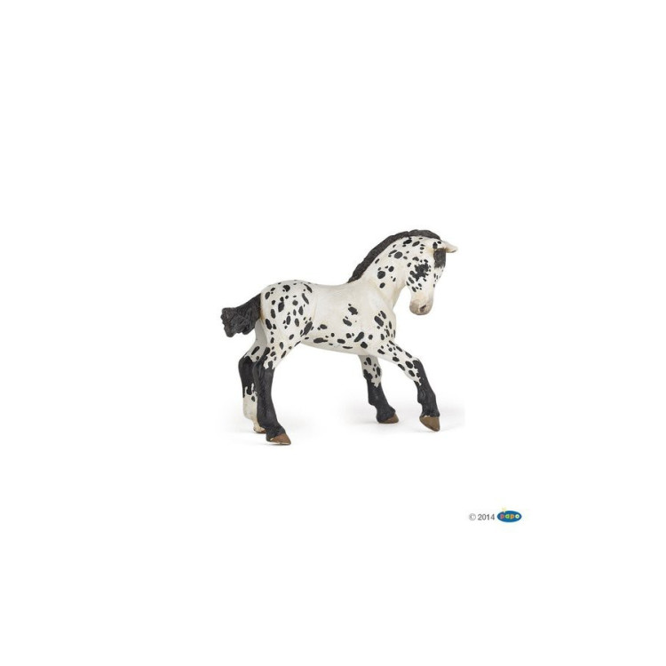 Figurine Poulain Appaloosa noir Papo