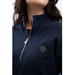 Sweat Zip Harcour x Versailles Louise Marine Bleu marine Sweat Zip Harcour x Versailles Louise Marine Bleu marine
