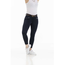 Pantalon Equithème Claudine fond silicone Bleu marine Pantalon Equithème Claudine fond silicone Bleu marine