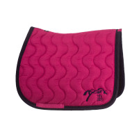 Tapis de selle Pénélope Diamant Fuchsia / marine Rose