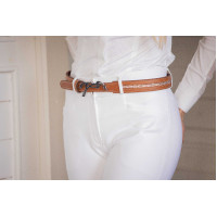 Ceinture Pénélope Signature strass Cognac Marron Ceinture Pénélope Signature strass Cognac Marron
