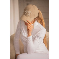 Casquette Naomi Pénélope Taupe / blanc Marron