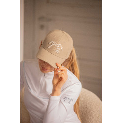 Casquette Naomi Pénélope Taupe / blanc Marron