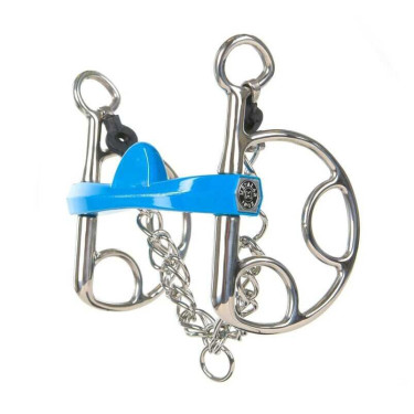 Mors espagnol Metalab Flexi demi-lune Bleu Mors espagnol Metalab Flexi demi-lune Bleu