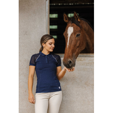 Polo Equithème Originals Agathe Marine Bleu marine Polo Equithème Originals Agathe Marine Bleu marine