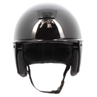 Casque Pénélope visière courte Noir brillant