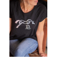 T-shirt Pénélope Funky Noir T-shirt Pénélope Funky Noir