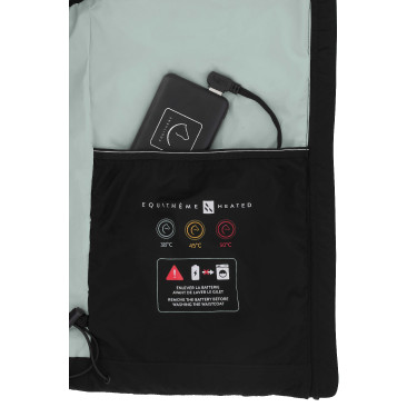 Gilet chauffant Equithème Charlie Noir Gilet chauffant Equithème Charlie Noir