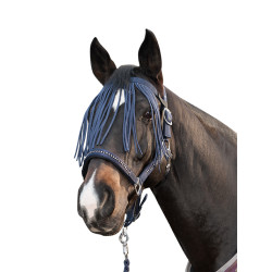 Frontal anti-mouches HKM Anti fly Bleu foncé Frontal anti-mouches HKM Anti fly Bleu foncé