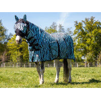 Couverture anti-mouches Zebra Aqua HKM Aqua / noir