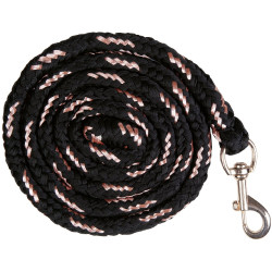 Longe Rosegold avec mousqueton HKM Noir / or rose