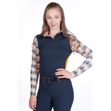 T-shirt technique HKM Lyon Active manches longues Bleu foncé T-shirt technique HKM Lyon Active manches longues Bleu foncé