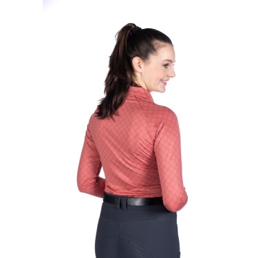 T-Shirt fonctionnel HKM Rosewood Allover Print Rouille Marron