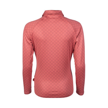 T-Shirt fonctionnel HKM Rosewood Allover Print Rouille Marron