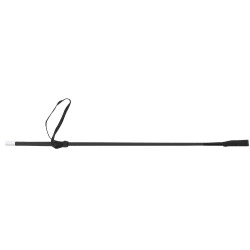 Cravache Whip & Go fibre de verre recouverte nylon tressé Noir