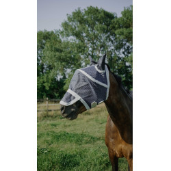 Masque anti-mouches anti-UV Equithème Cerceau Marine Bleu marine Masque anti-mouches anti-UV Equithème Cerceau Marine Bleu marine