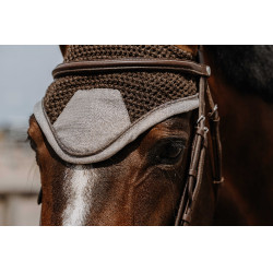 Bonnet chasse mouche Equithème Chic Marron Bonnet chasse mouche Equithème Chic Marron