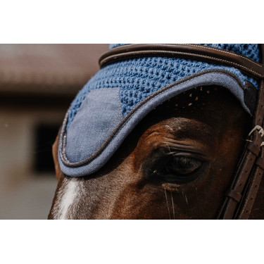 Bonnet chasse mouche Equithème Chic Bleu Bonnet chasse mouche Equithème Chic Bleu