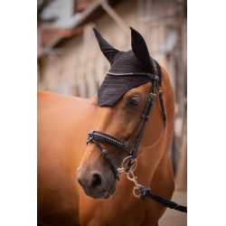 Bonnet chevaux Pénélope Coton Noir Bonnet chevaux Pénélope Coton Noir