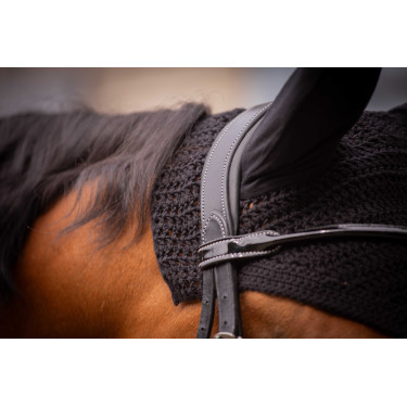 Bonnet chevaux Pénélope Coton Noir Bonnet chevaux Pénélope Coton Noir