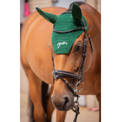 Bonnet chevaux Pénélope Coton Vert foncé Bonnet chevaux Pénélope Coton Vert foncé