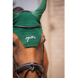 Bonnet chevaux Pénélope Coton Vert foncé Bonnet chevaux Pénélope Coton Vert foncé