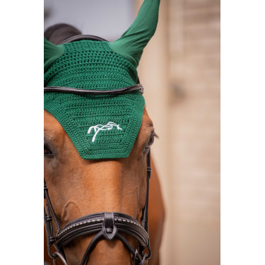 Bonnet chevaux Pénélope Coton Vert foncé Bonnet chevaux Pénélope Coton Vert foncé