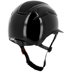 Casque Equithème Agris visière large Noir brillant céleste Casque Equithème Agris visière large Noir brillant céleste