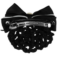 Barrette résille pour cheveux Equithème Perle Noir / blanc Barrette résille pour cheveux Equithème Perle Noir / blanc