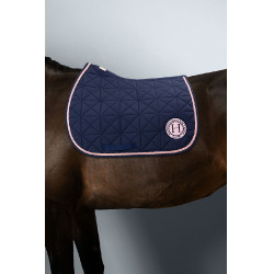 Tapis de selle Harcour Suze Marine / rose Bleu Tapis de selle Harcour Suze Marine / rose Bleu
