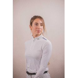 Polo de concours Pénélope Séville Mesh manches longues Blanc