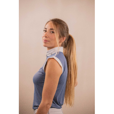 Polo de concours Pénélope Séville Mesh sans manches Bleu gris Polo de concours Pénélope Séville Mesh sans manches Bleu gris