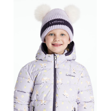 Bonnet LeMieux Mini Double Pompon Lilac Violet Bonnet LeMieux Mini Double Pompon Lilac Violet