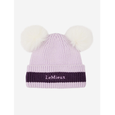 Bonnet LeMieux Mini Double Pompon Lilac Violet Bonnet LeMieux Mini Double Pompon Lilac Violet