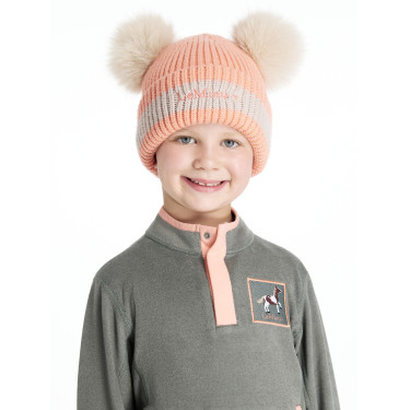 Bonnet LeMieux Mini Double Pompon Pêche Rose