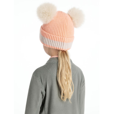 Bonnet LeMieux Mini Double Pompon Pêche Rose