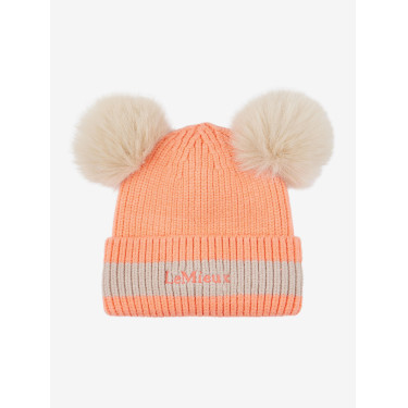 Bonnet LeMieux Mini Double Pompon Pêche Rose