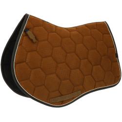 Tapis de selle Equithème Quadri Camel Marron